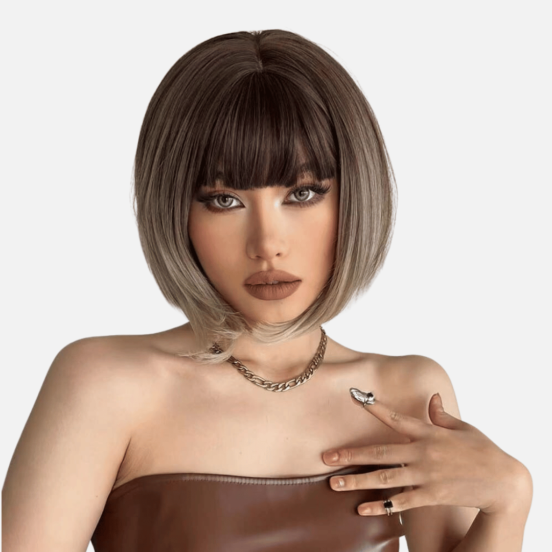 Perruque blonde carré court