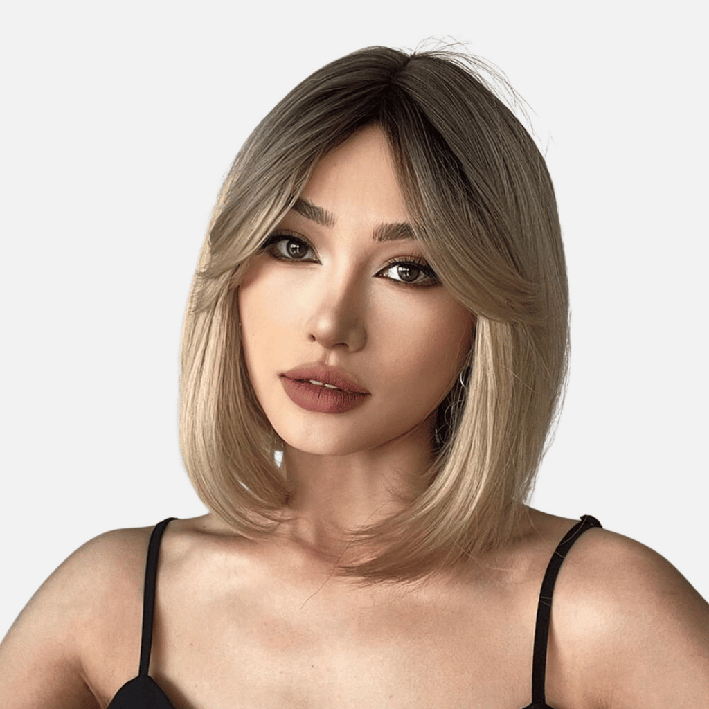 Perruque blonde carré sans frange