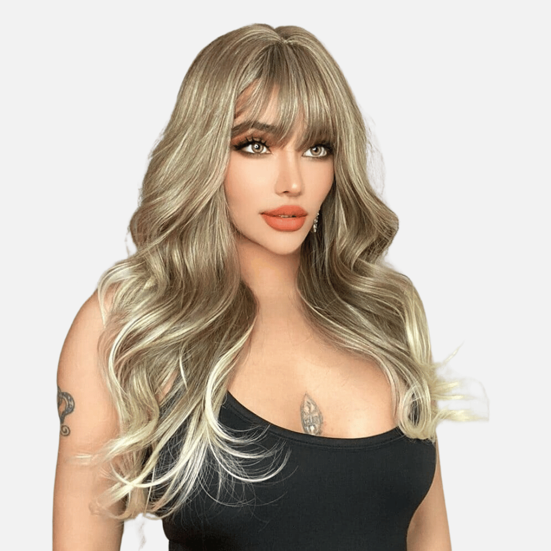 Perruque blonde effet naturel
