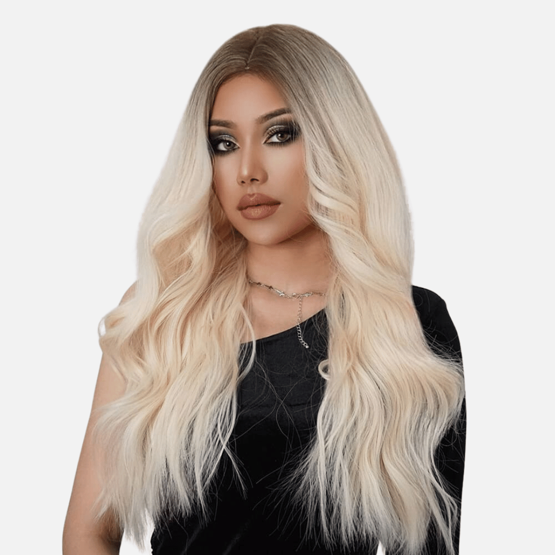Perruque blonde femme longue