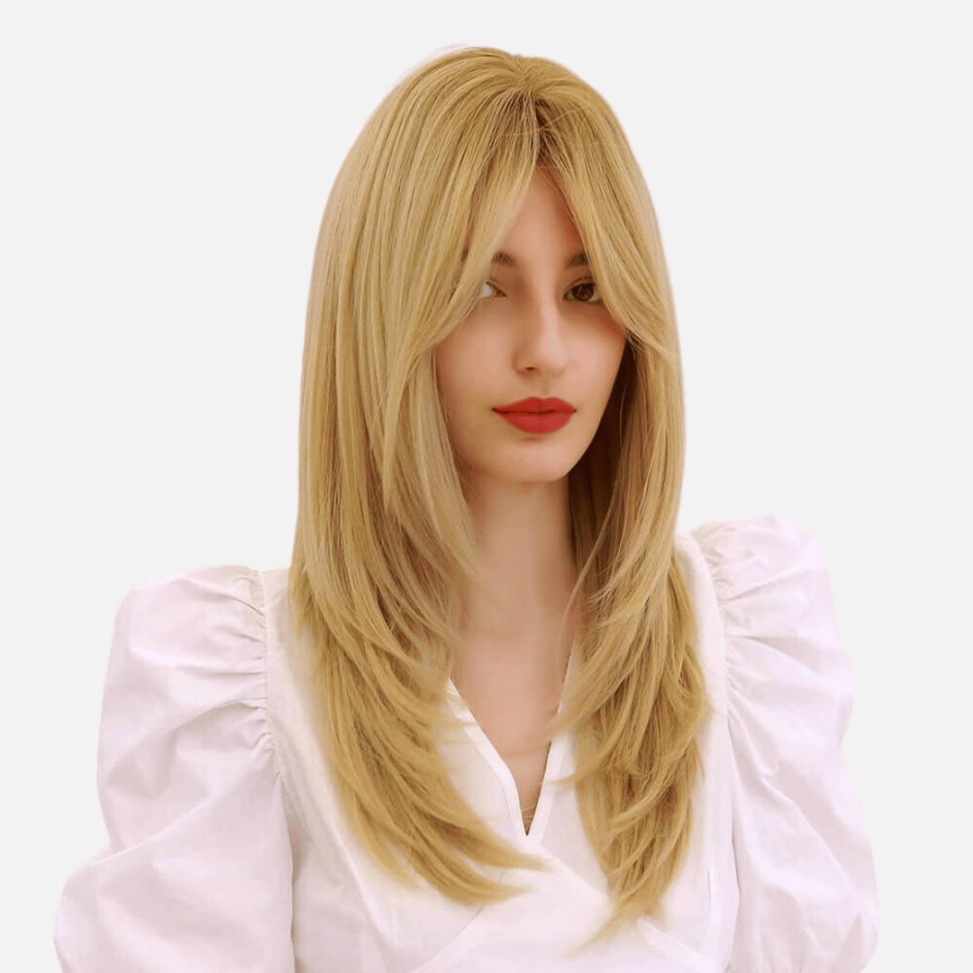Perruque blonde lisse