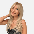Perruque blonde longue lisse