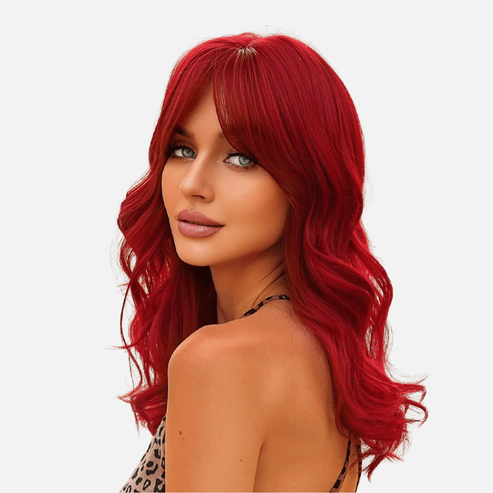 Perruque couleur rouge