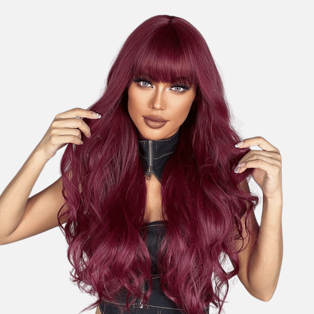 Perruque grande taille Rouge 