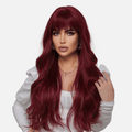 Perruque rouge bordeaux