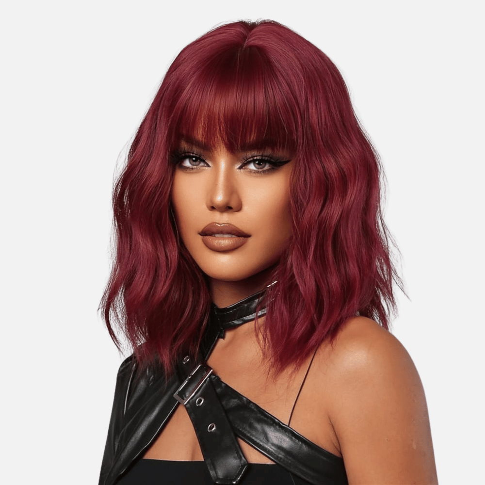 Perruque rouge courte