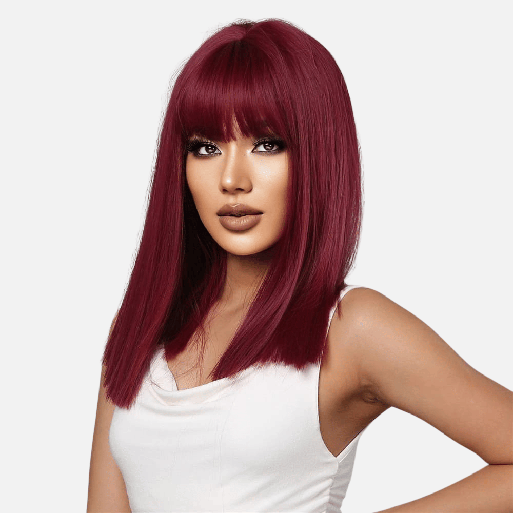 Perruque rouge lisse