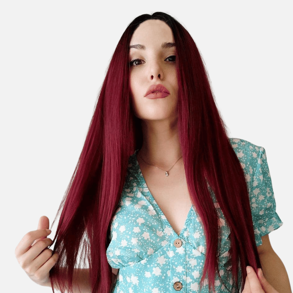 Perruque Rouge longue lisse