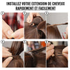 Extension de cheveux à clip brun comment