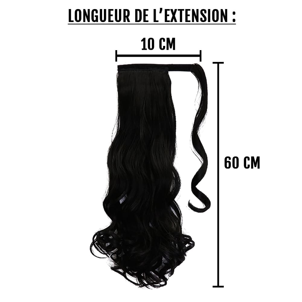 Extension de cheveux à clip marron longueur