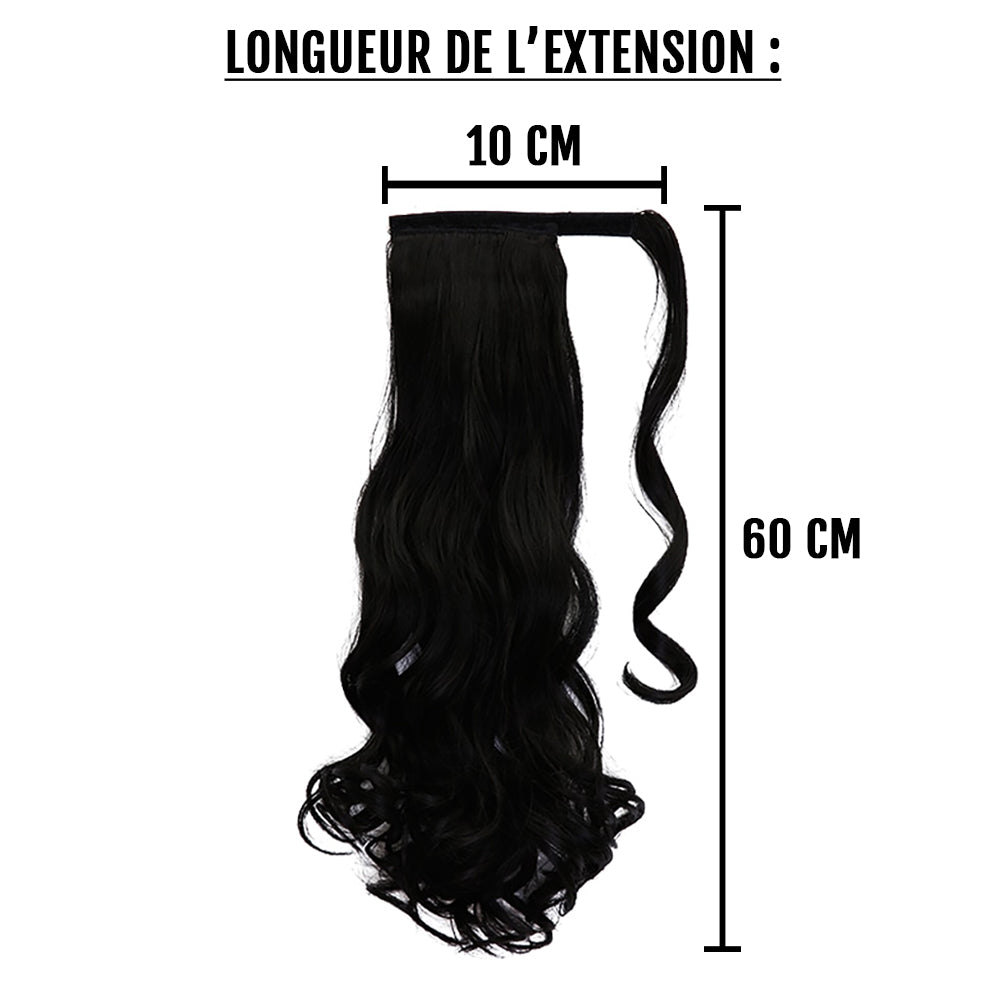 Extension de cheveux à clip ondulée longueur