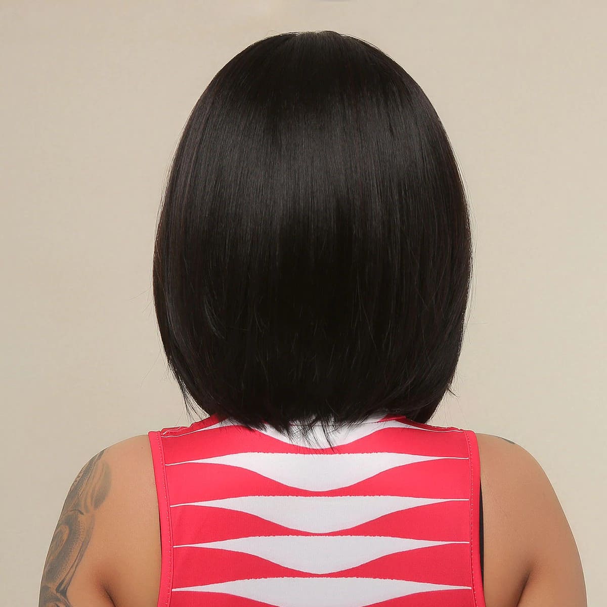 Perruque Noire Carré Nuque