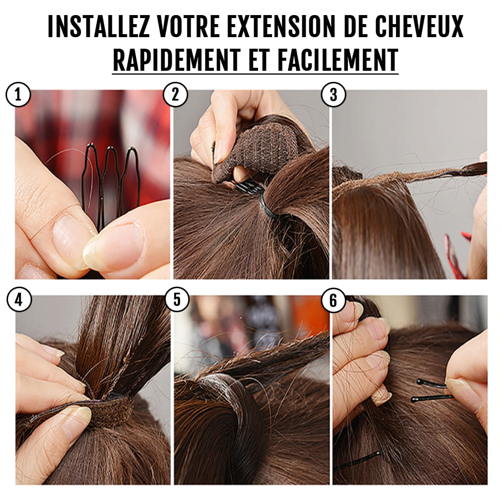 Extension de cheveux clip blond mèche comment