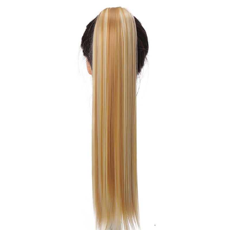 Extension de cheveux clip blond mèche lisse