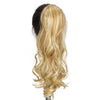 Extension de cheveux clip blond mèche ondulée