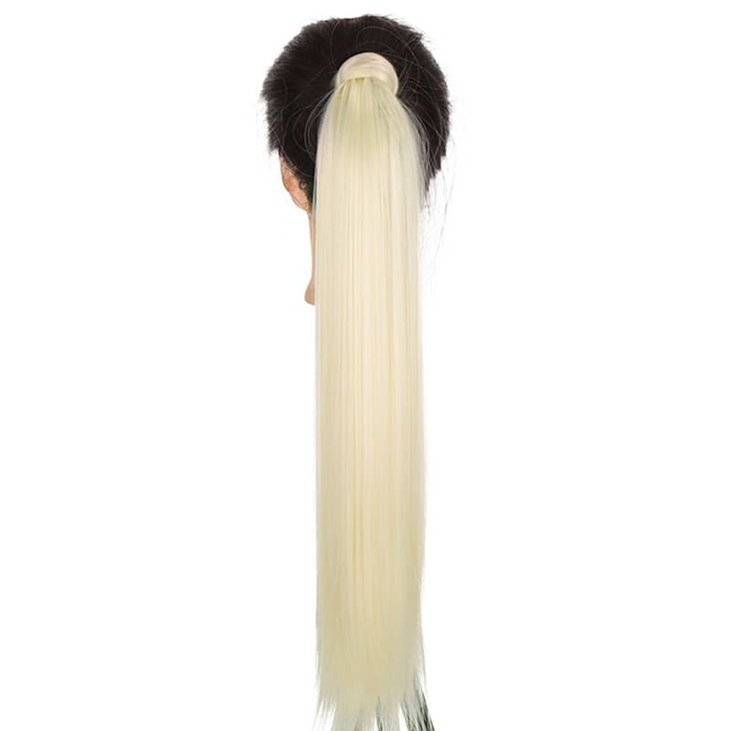 Extension de cheveux blond polaire lisse