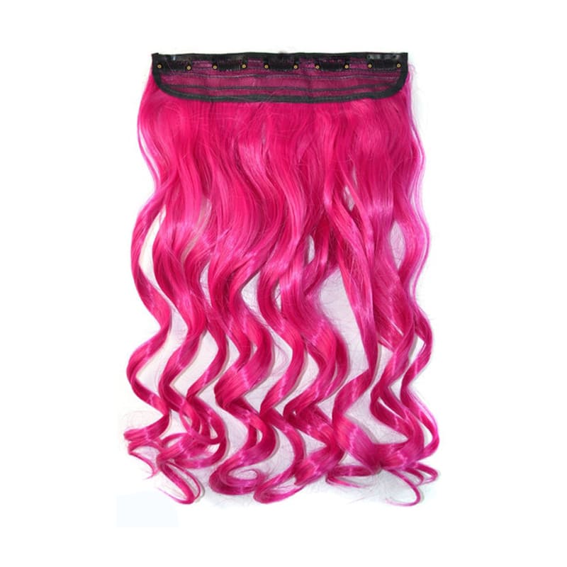 Extension de cheveux à clip rose femme