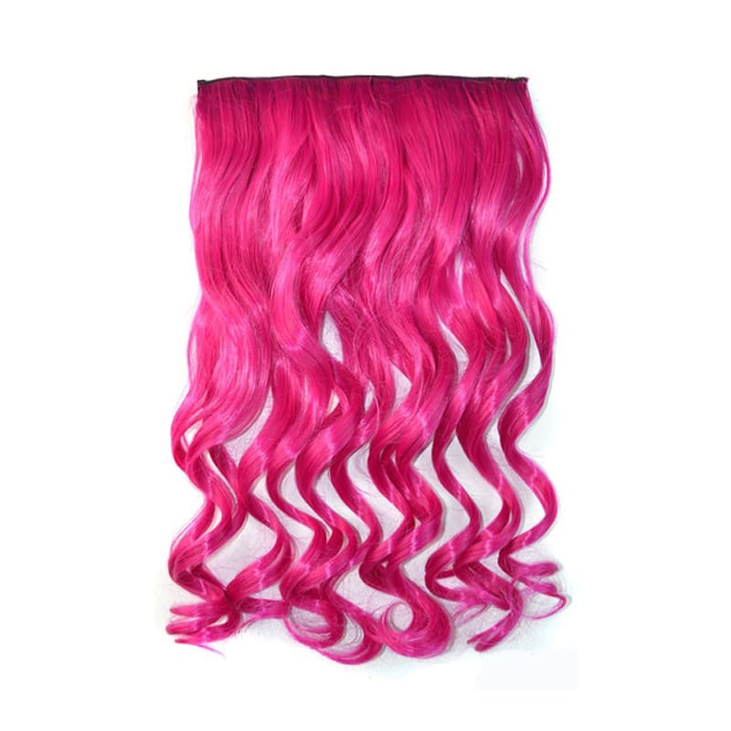 Extension de cheveux à clip rose