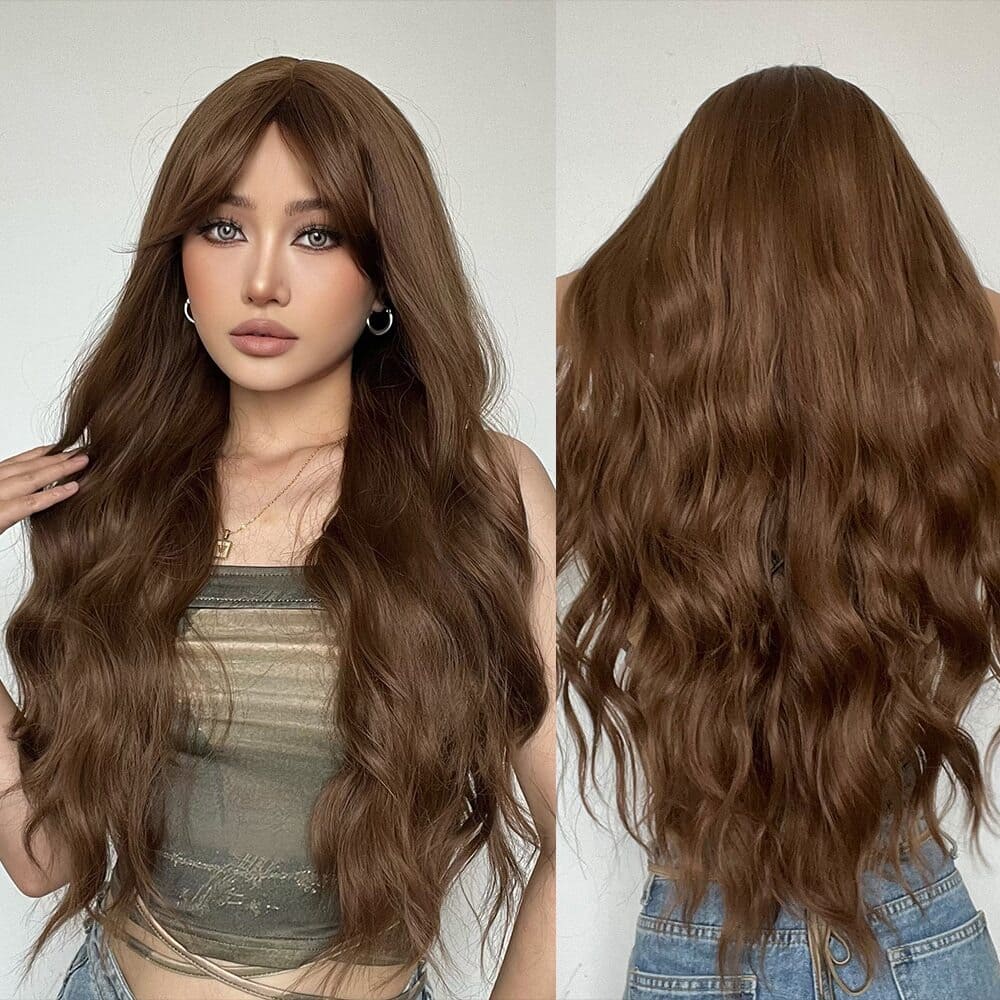 Perruque aubrun long femme