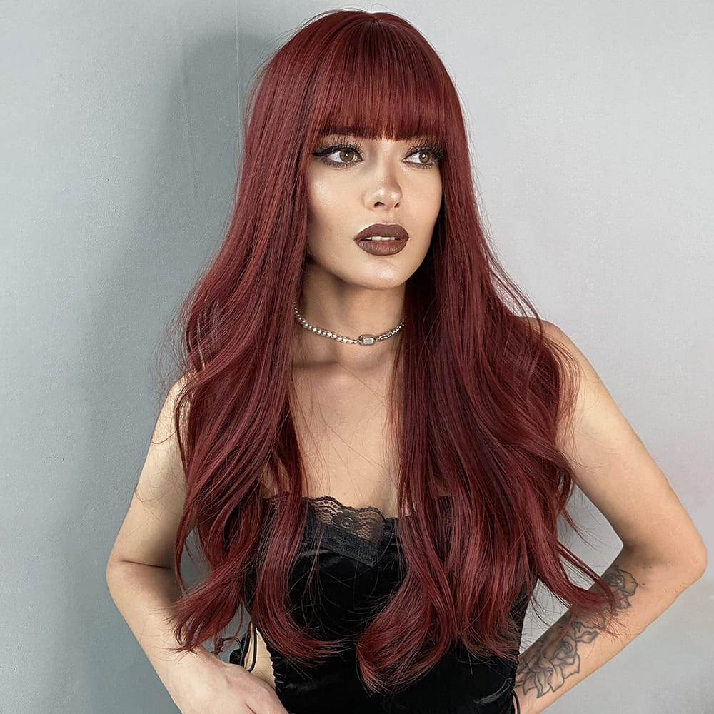 Perruque auburn rouge féminité