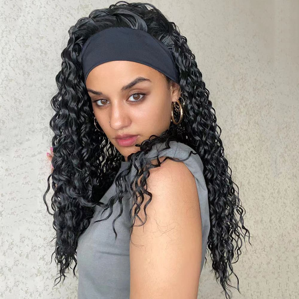 Perruque bandeau body wave look