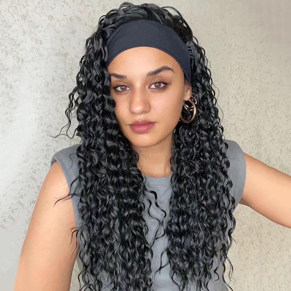 Perruque bandeau body wave noire