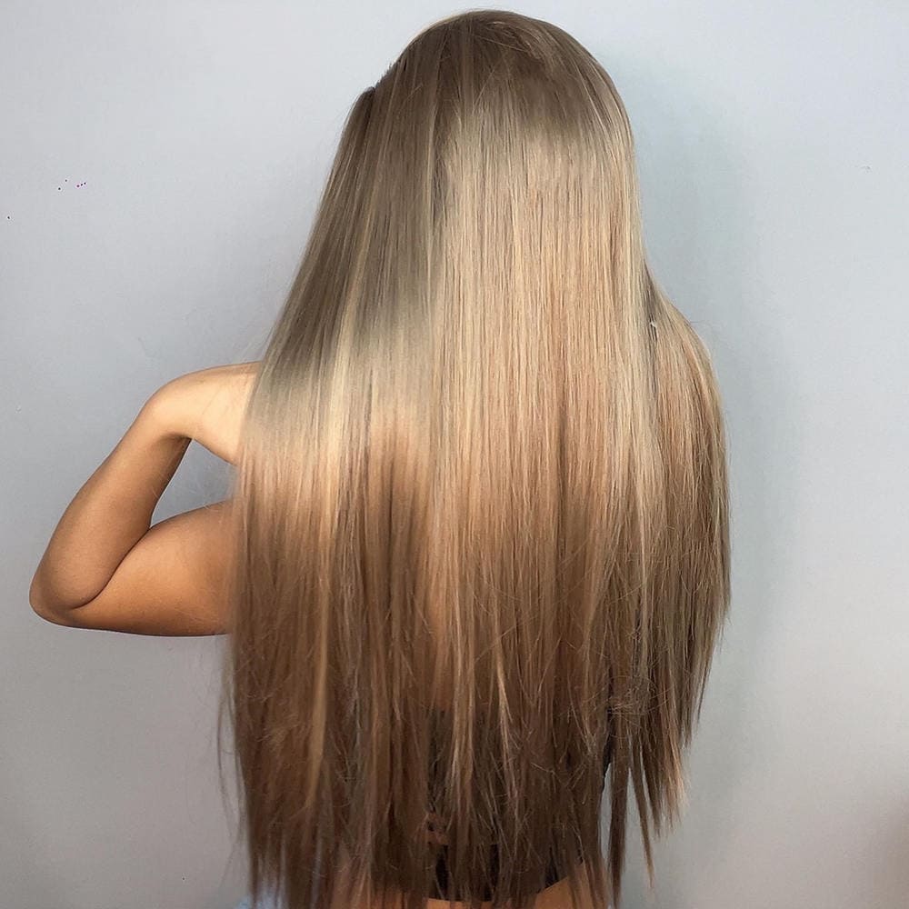 Perruque bandeau châtain nuque