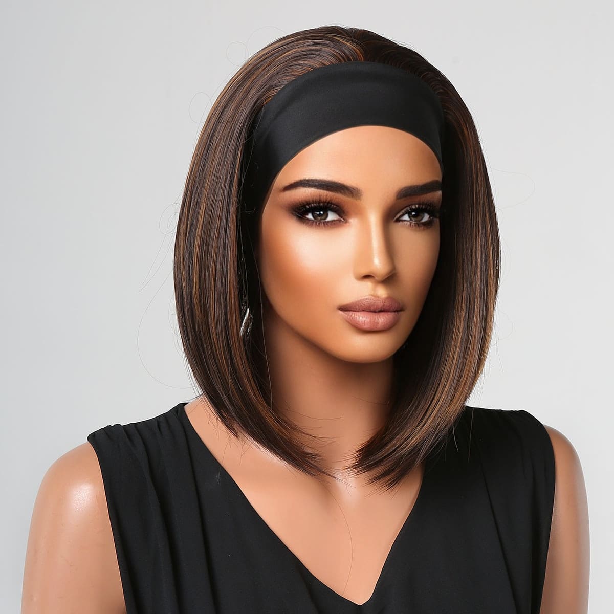 Perruque bandeau pas chère brun