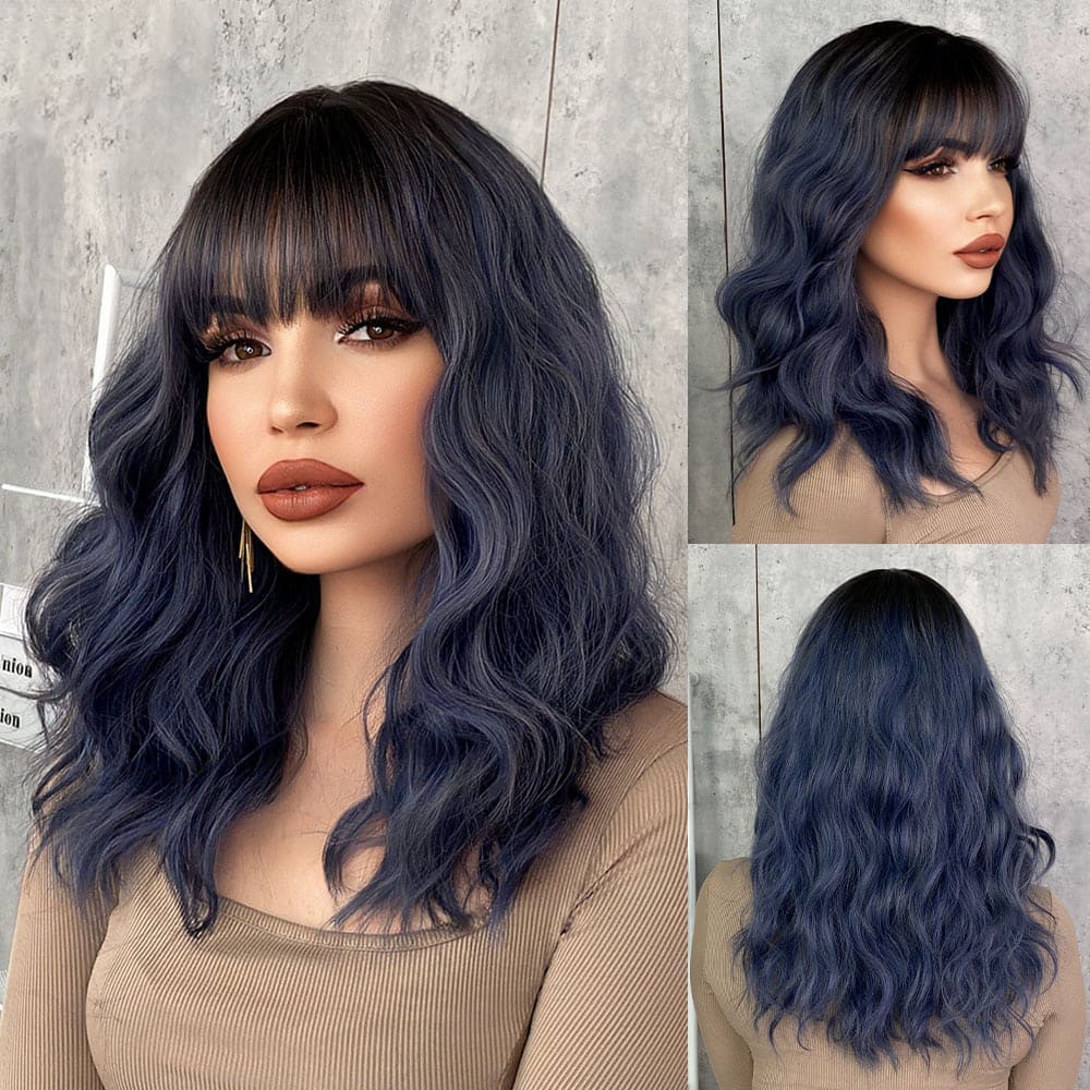 Perruque bleue nuit modèle