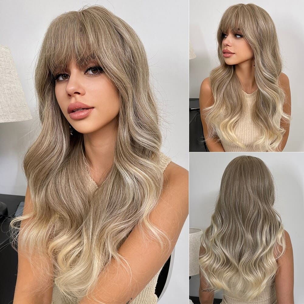 Perruque blonde bonne qualité femme