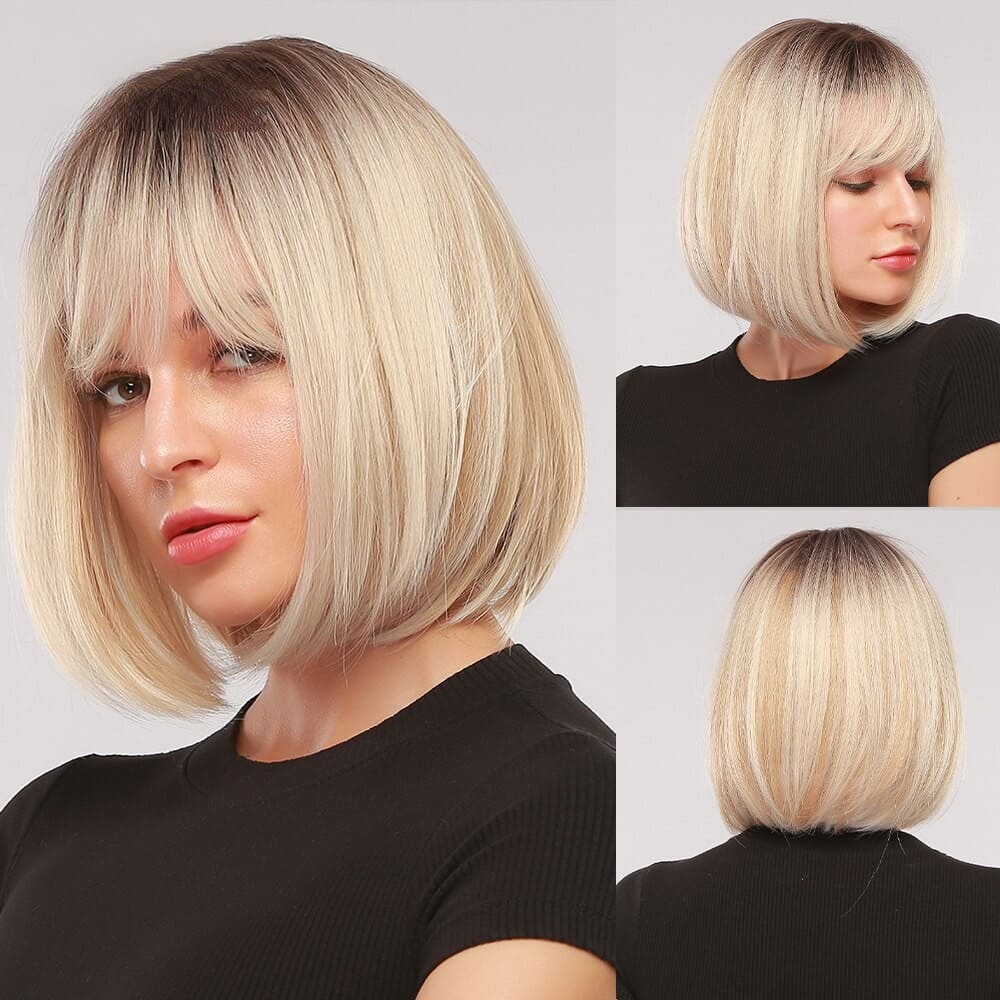 Perruque blonde carré irrésistible