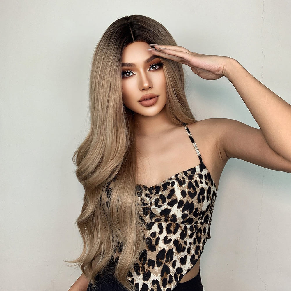 Perruque blonde cendré femme