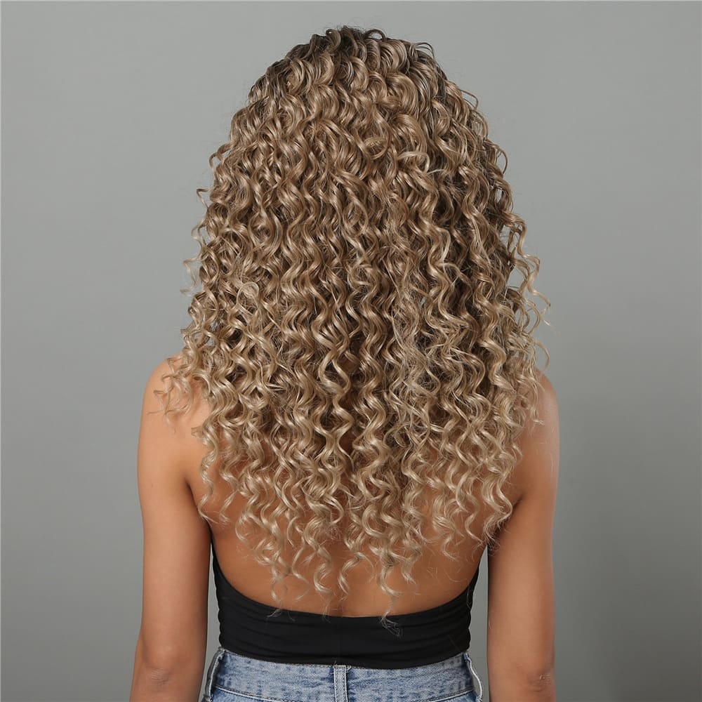 Perruque blonde frisée nuque