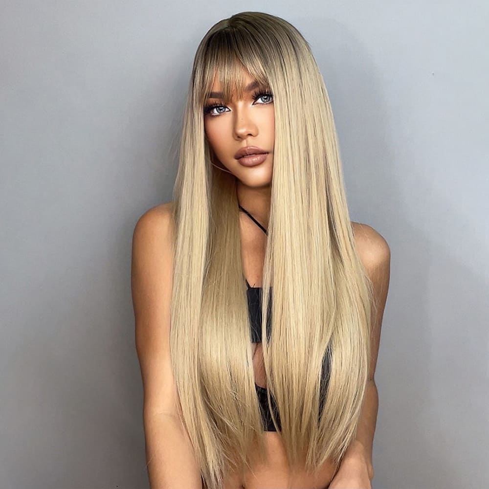 Perruque blonde indétectable femme