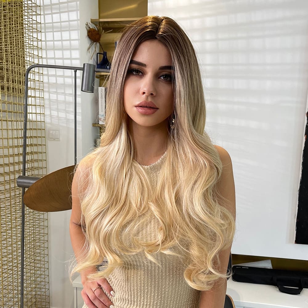 Perruque blonde ombre