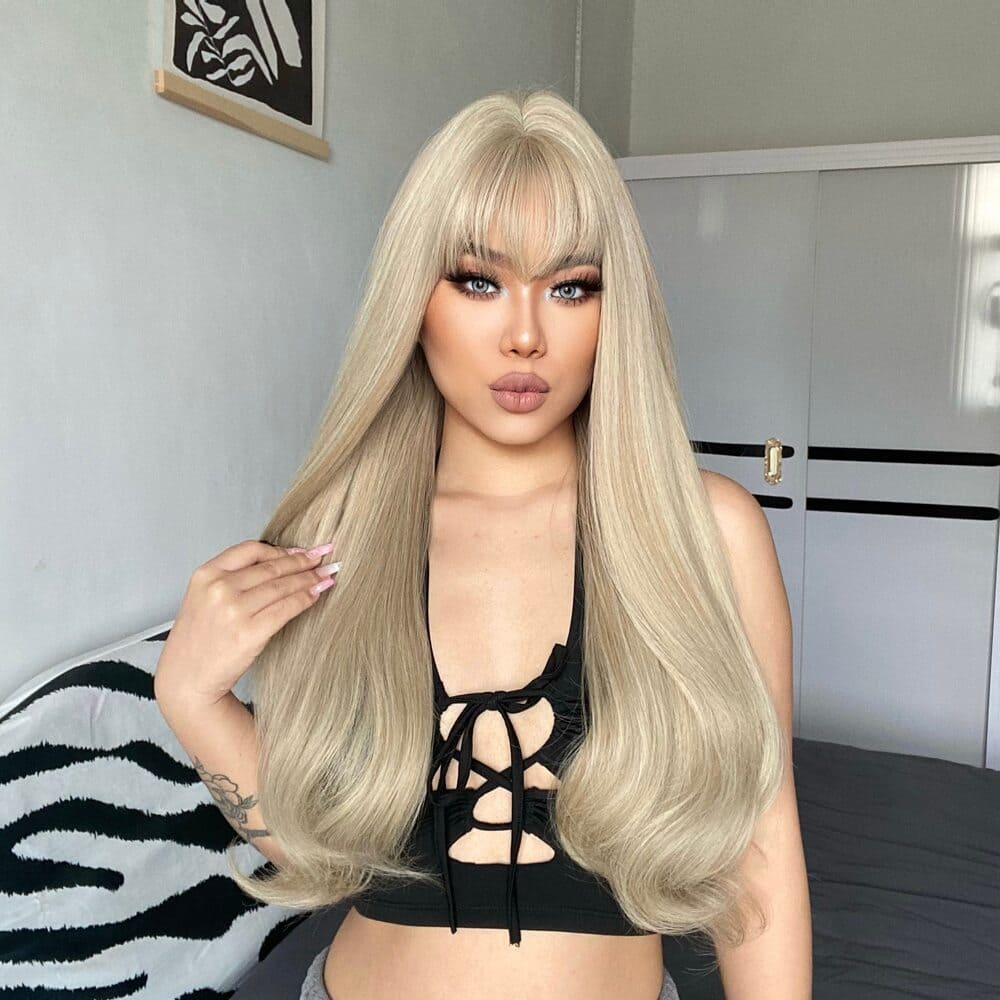 Perruque blonde réaliste