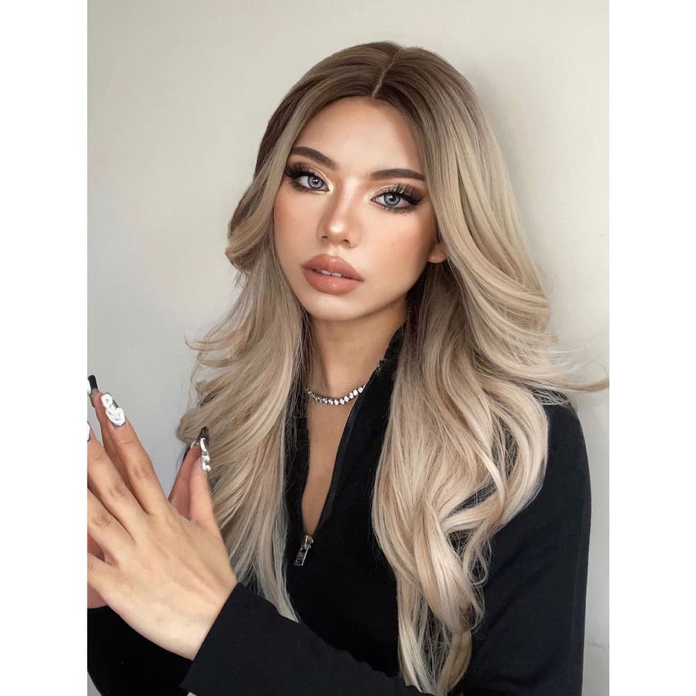 Perruque blonde synthétique féminité