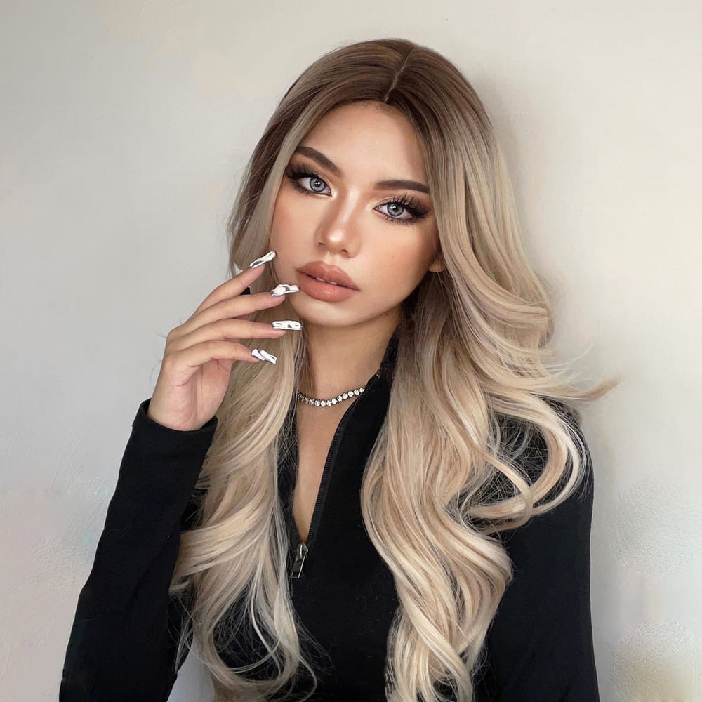 Perruque blonde synthétique