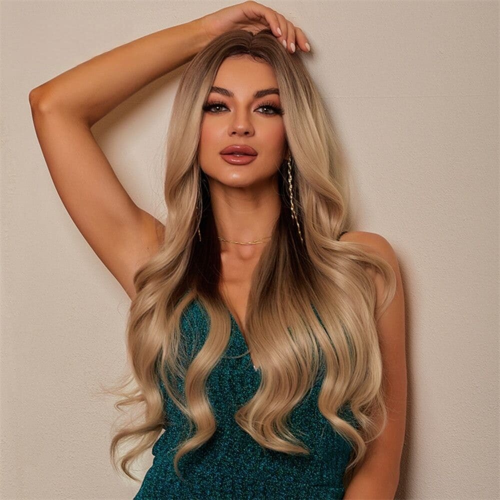 Perruque blonde très longue