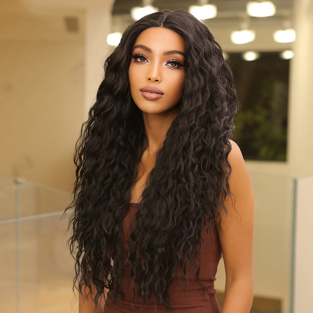 Perruque brésilienne sans colle longue