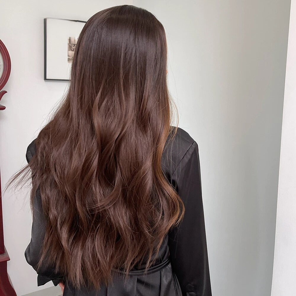 Perruque brune femme lisse