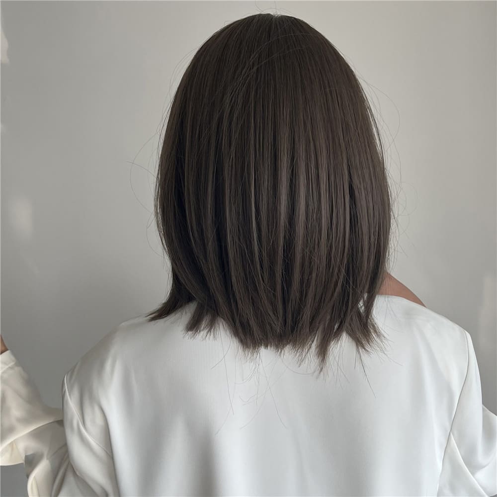 Perruque carré châtain nuque