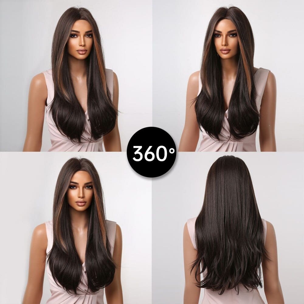 Perruque cosplay noire modèle