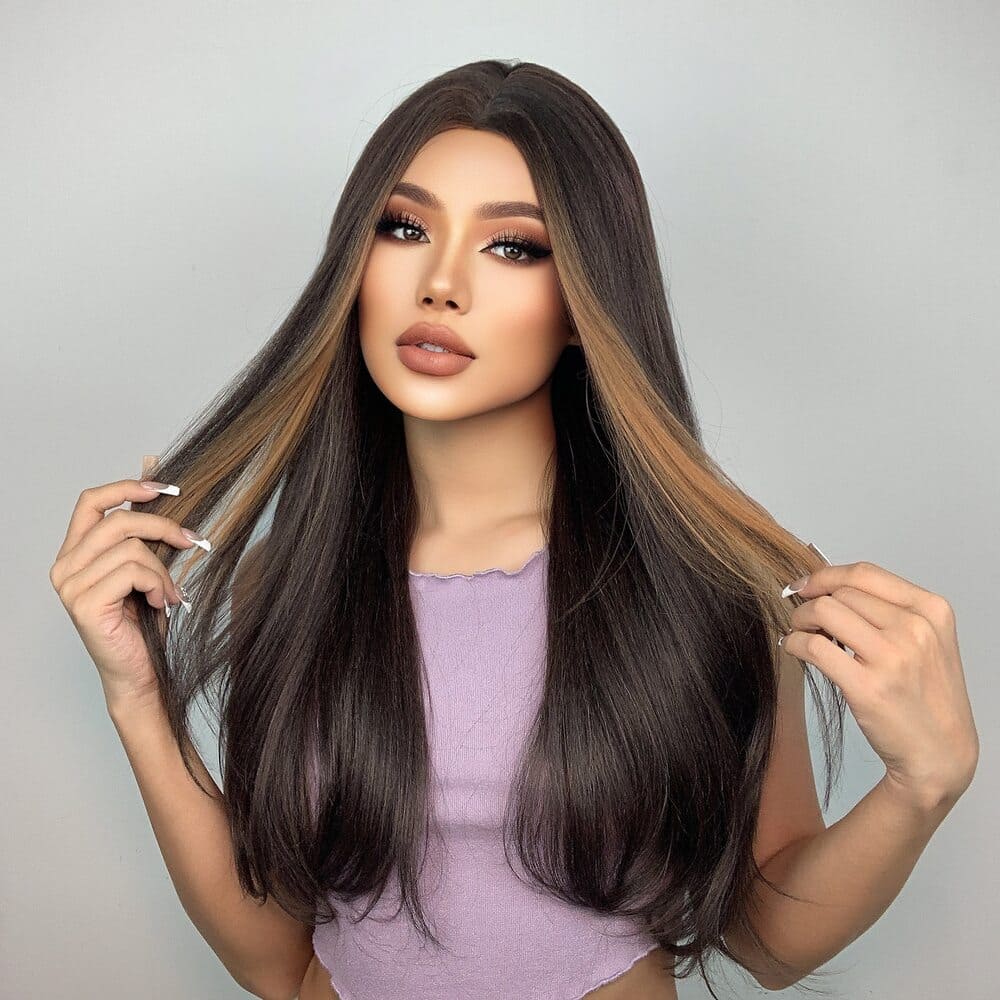 Perruque cosplay noire