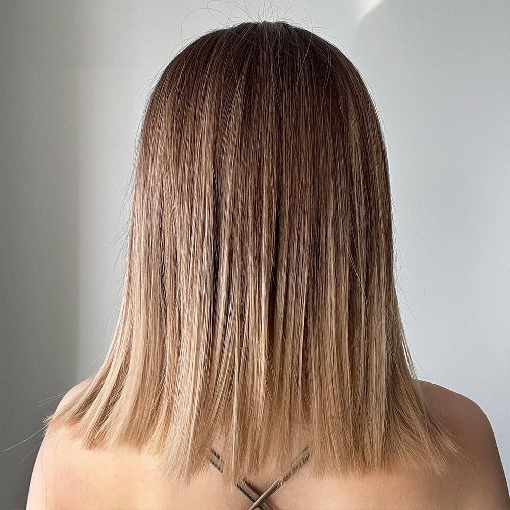 Perruque couleur miel carré