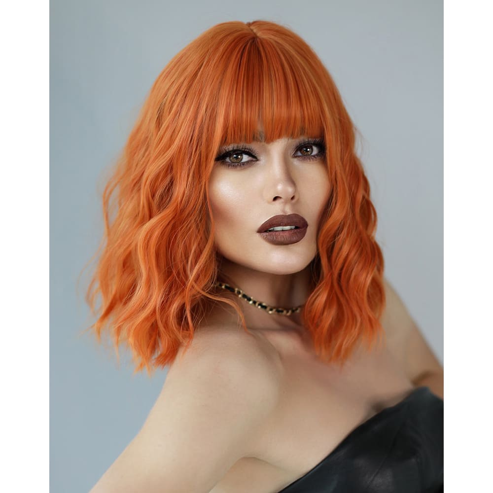 Perruque couleur orange femme