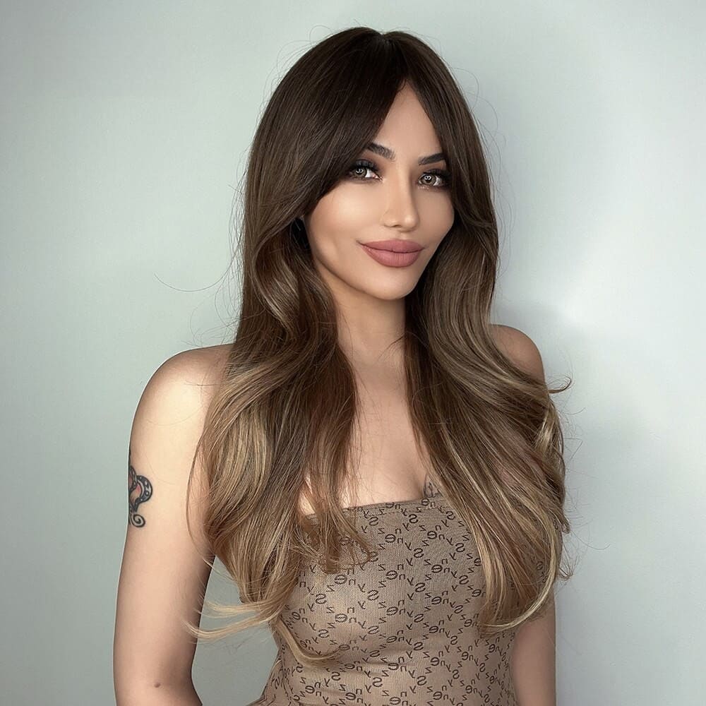 Perruque effet naturel femme