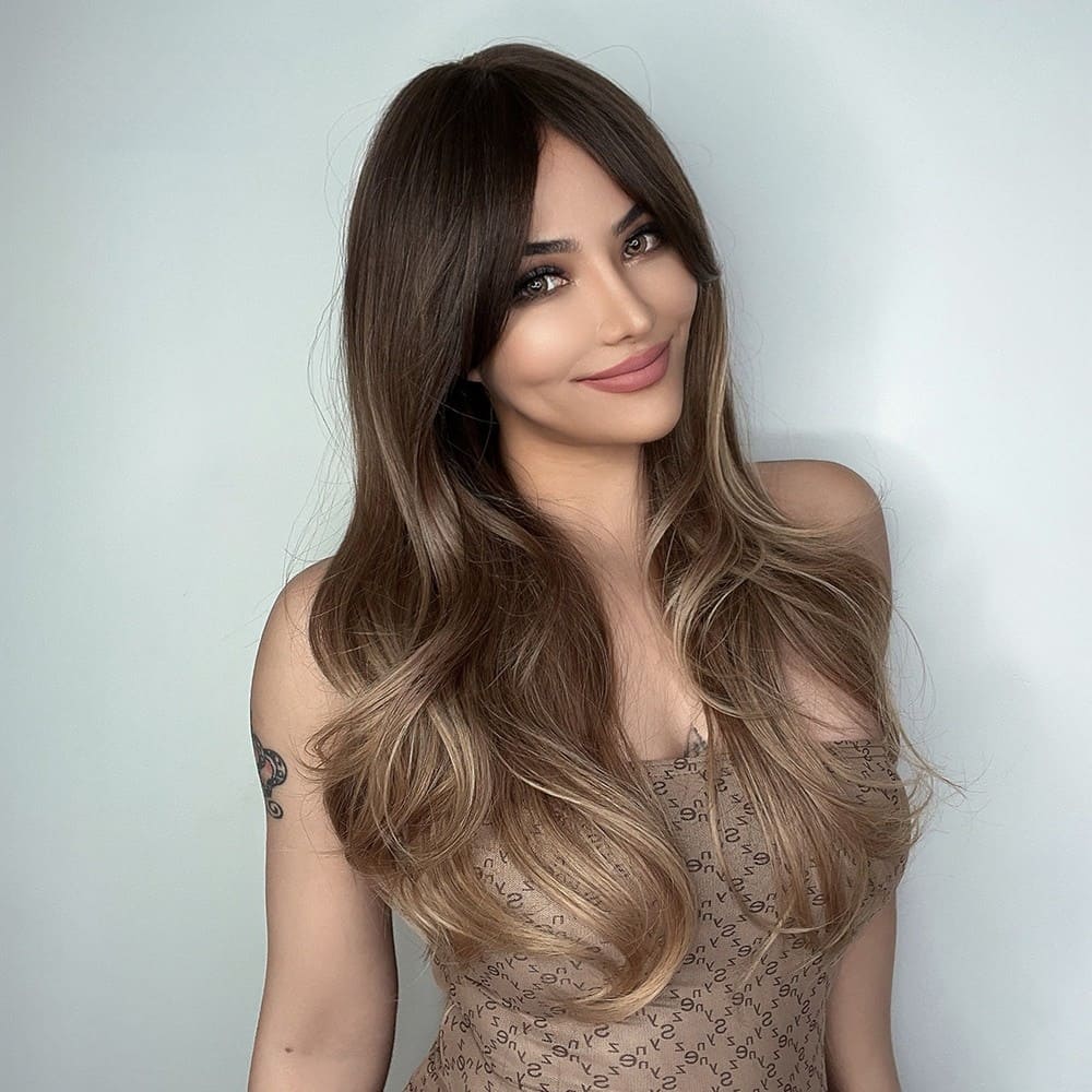 Perruque effet naturel