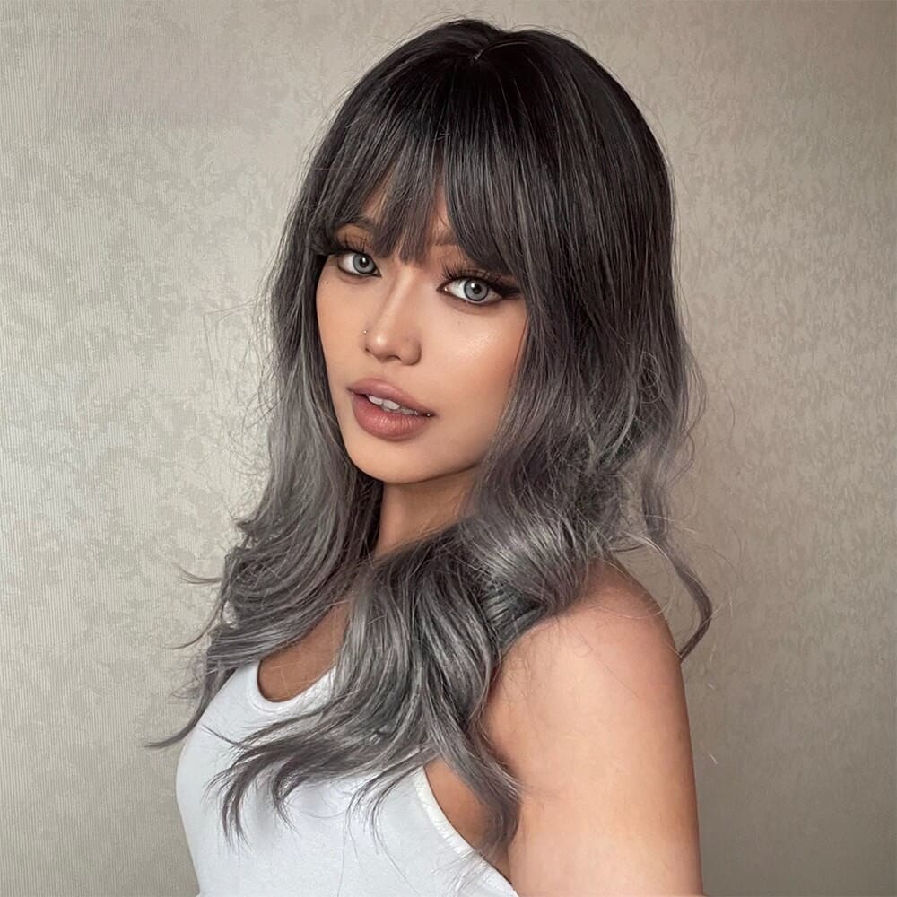 Perruque grisonnante femme