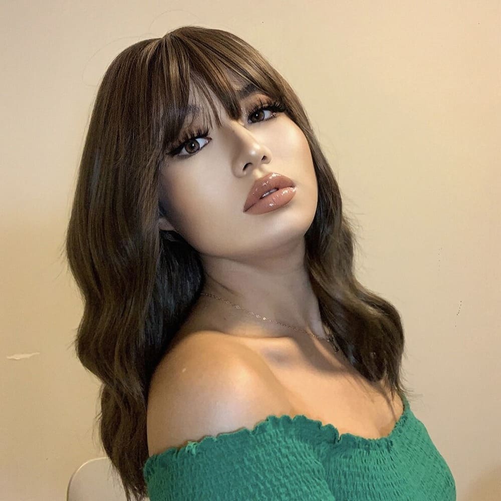 Perruque marron chocolat brun